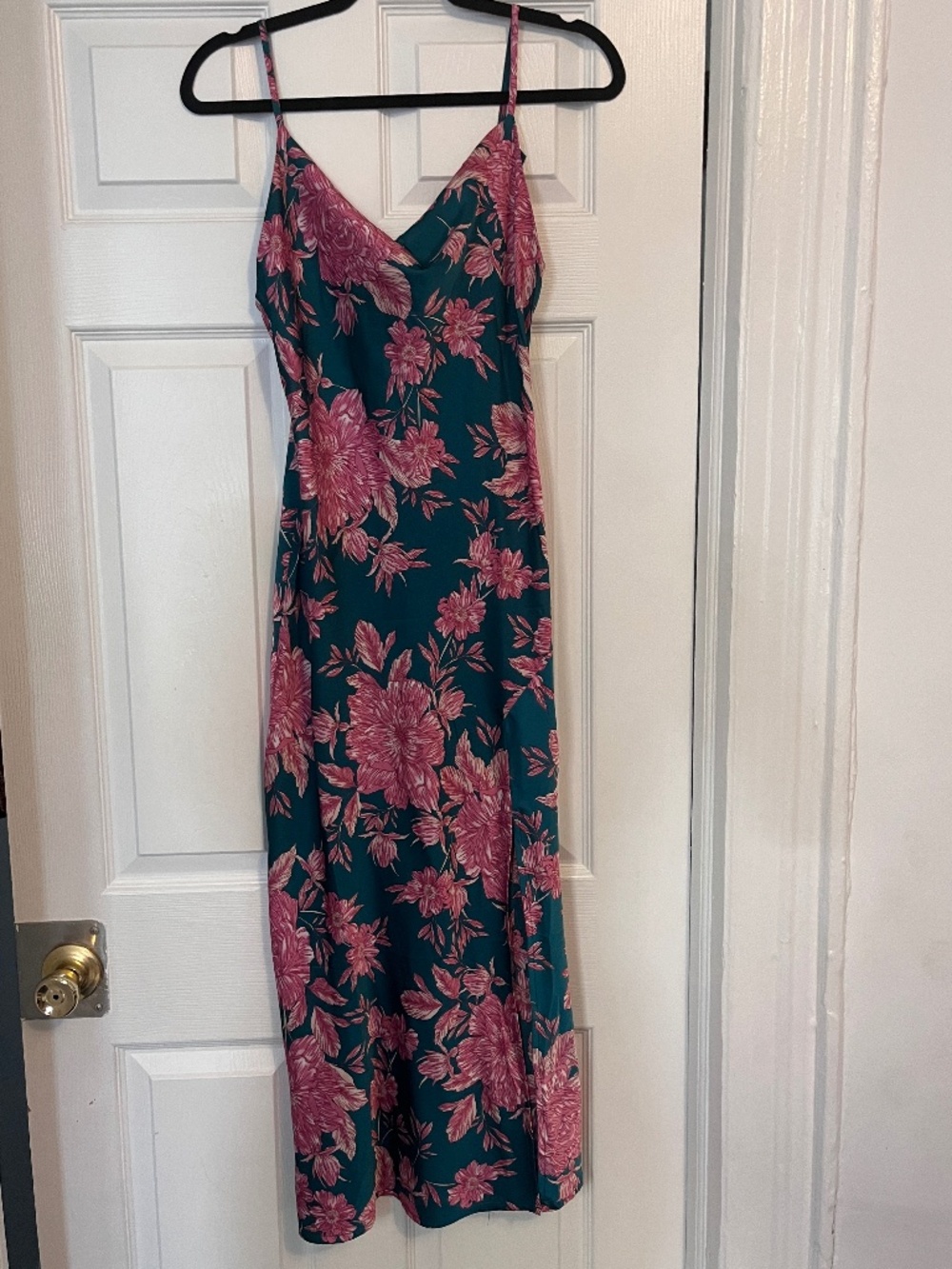 Cowl Neck Floral Slip Dress Size S